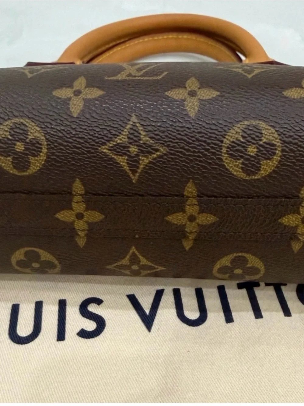 Louis Vuitton Brown Monogram Mini Alma with Tan Handles - Picture 4 of 6
